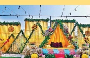 Marigold Stage Haldi Setup - Madhya Pradesh Event Management